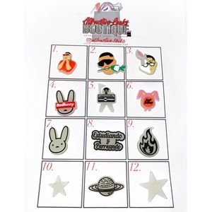 Glow in the dark bad bunny shoe charms